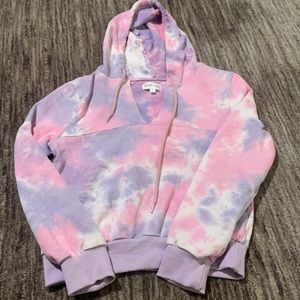 Pink and purple tie dye hoodie
